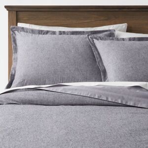 Threshold - King Cotton Linen Chambray Duvet Cover & Sham Set  Navy